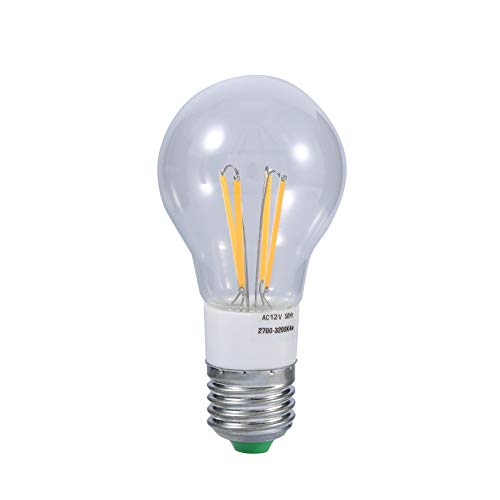 E27 Glühlampe, 12V 3W / 4W / 6W LED-Kühl- / Warm-LED-Glühlampe, neue weiße COB-Lampe für dekorative(Warm White, 4W) von Goshyda