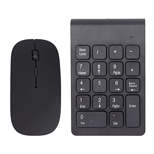 Goshyda 2,4 GHz Wireless Number Pad Mouse Combo, 1200 DPI Plug and Play Portable, USB-Schnittstelle für Win 2000, Win XP, Win Vista, Win 7 8 10 von Goshyda