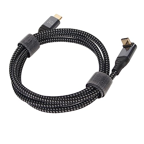 Goshyda 240 W USB C auf USB C Kabel, 240 W Power Delivery PD3.1 Typ C Schnellladeübertragung Typ C auf 90 Grad Typ C 480 Mbit/s Datenkabel für Mobile Tablet-Laptops (100cm) von Goshyda