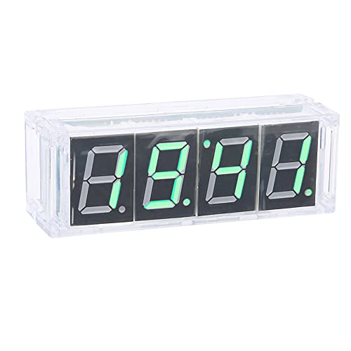 Goshyda 4-stelliges LED-Uhrenset, Automatische Anzeige von Zeit/Temperatur, (Grün) von Goshyda