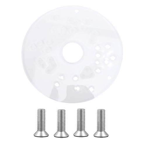Goshyda 5 3/4in Router Basisplatte Acryl mit Schrauben und Vorgeschriebenen Löchern, Geeignet für PR10E, PR20evs, GKF125CEN, DWP611PK, RT0701CX7, PCE6435 usw. von Goshyda