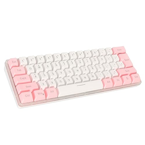 Goshyda 60% Verdrahtete Gaming-Tastatur, Kompakte 61 Tasten Mechanische Tastatur für Gamer, mit 6 Hintergrund Beleuchtungs Effekten, Kompatibel für11 10 8 7 Vista, fürXP und für OS X von Goshyda