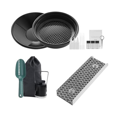 Goshyda Alles in Einem Gold -Panning -Kit -Set mit Aluminiumlegierung Tragbarer Schleusenbox -Prospekting Pan Sieb Kit Draw -String -Rucksack für Anfänger -Enthusiasten Goshyda Alles in Einem Gold -Panning -Kit -Set mit Aluminiumlegierung Tragbarer Schleusenbox -Prospekting Pan Sieb Kit Draw -String -Rucksack für Anfänger -Enthusiasten von Goshyda