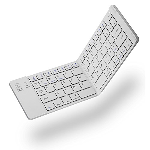 Goshyda Bluetooth-Tastatur, tragbare, kabellose, magnetische Klapptastatur mit Schutzhülle, Tastatur in voller Größe, für Pad, Telefon, Tische, PC, Computer Goshyda Bluetooth-Tastatur, tragbare, kabellose, magnetische Klapptastatur mit Schutzhülle, Tastatur in voller Größe, für Pad, Telefon, Tische, PC, Computer von Goshyda