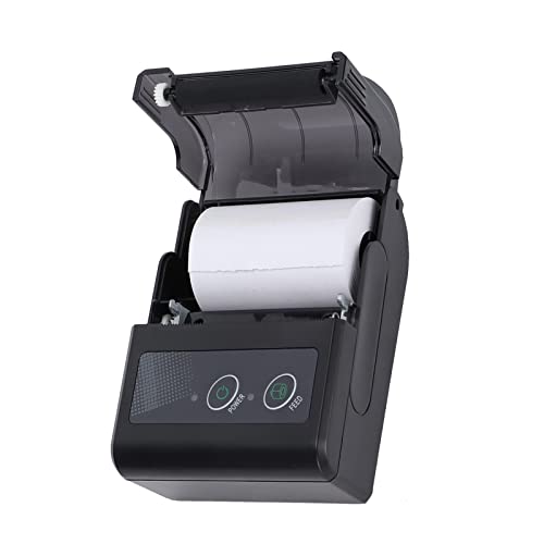 Goshyda Bluetooth-Thermo Drucker, 48-mm-Versandempfangs-Etiketten Drucker, Drahtloser Tragbarer Versand-Thermo-Ticket Drucker mit Micro-USB-Aufladung, 1500mAh, für Gewinn, für Android, von Goshyda