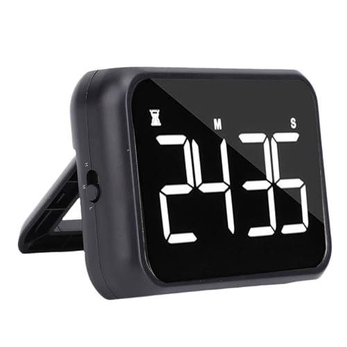 Goshyda Digitalküchen -Timer, Große Ziffern Lauter Alarmkochtimer, Magnet Countdown Countup Timer für das Backen von Fitness Im Klassenzimmer (BLACK) von Goshyda