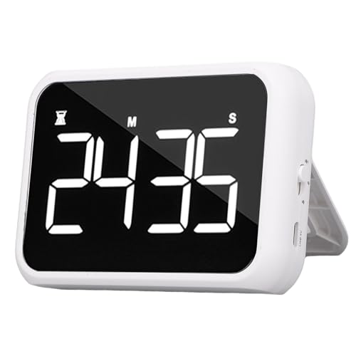 Goshyda Digitalküchen -Timer, Große Ziffern Lauter Alarmkochtimer, Magnet Countdown Countup Timer für das Backen von Fitness Im Klassenzimmer (WHITE) von Goshyda