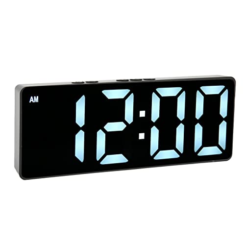 Goshyda Digitaluhr mit Großem Display, 6,7-Zoll-LED-Elektrowecker mit Temperatur, USB-batteriebetriebene Intelligente Nachtlicht-Schreibtisch-Kleinuhr für Zuhause, Schlafzimmer, Büro von Goshyda