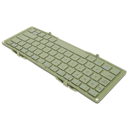 Goshyda Faltbare Bluetooth-Tastatur, Tragbare Kabellose Tastatur, Reisetastatur, Dreifach Faltbare BT-Tastatur, für IOS, Android, Windows, für Mobiltelefone, Kabellose Externe Laptops von Goshyda