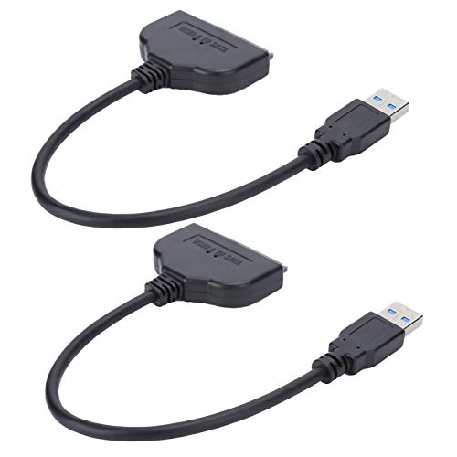 Goshyda Festplattenadapterkabel, 2 Stück Tragbares USB 3.0 zu SATA 2.5-Konverterkabel Unterstützung für Windows XP 32/64 Bit, für Server 2003 usw. von Goshyda