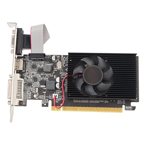 Goshyda GT210 1G DDR3 64-Bit-Grafikkarte, mit HDMI-, DVI-, VGA-Schnittstelle, PCI Express X16 2.0, Unterstützung für DirectX10.1, Desktop-Computer-GPU von Goshyda