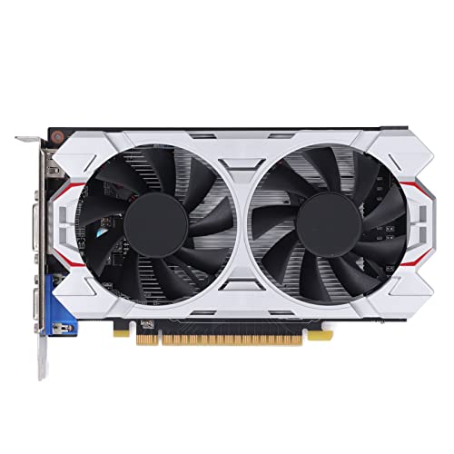 Goshyda GTX650TI Gaming Grafikkarte, 2560 X1600 2GB GDDR5 (128Bit) Diskrete Grafikkarte, 928MHz 1350MHz, VGA DVI HD Multimedia-Schnitts Telle, mit Doppel Ventilatoren Schnell Kühlung von Goshyda