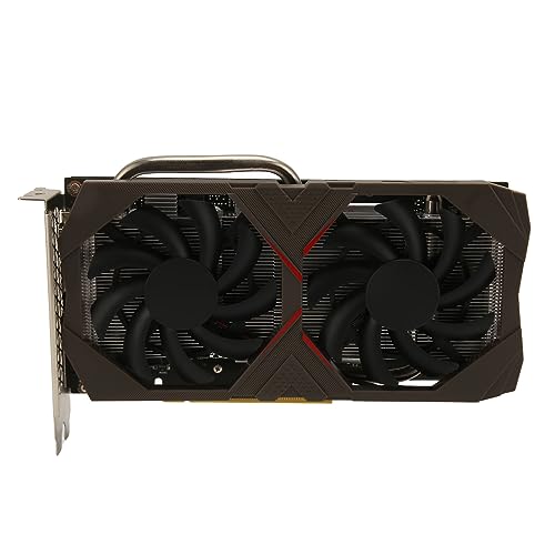 Goshyda Gaming-Grafikkarte, GTX1660 6G GDDR6 192 Bit 1800 MHz 12000 MHz, Unterstützt HDR PCI Express 3.0 X16, Computer-Grafikkarte mit Kühlenden Dual-Lüftern von Goshyda