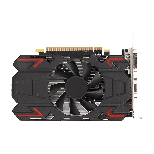 Goshyda Gaming-Grafikkarte, HD6770 4 GB DDR5 128 Bit PCI Express 2.0 16X Slot HDMI DVI VGA-Schnittstelle, Computer-Grafikkarte mit Einzelnem Lüfter (HD6770 4 GB DDR5) von Goshyda