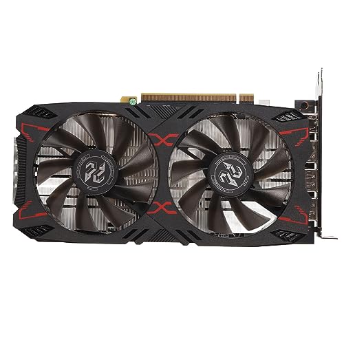 Goshyda Gaming-Grafikkarte, RX5500XT 8 GB GDDR6 128 Bit 1717 MHz 1750 MHz PCI Express 4.0 HDMI-Schnittstelle DisplayPort, Computer-Grafikkarte mit Zwei Lüftern von Goshyda