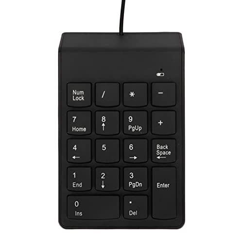 Goshyda Kabelgebundener Nummernblock, Numerische Tastatur, Geräuschlos, 18 Tasten, USB-Nummernblock, Tragbare Finanzbuchhaltungstastatur für Laptop-Desktop-Computer, PC von Goshyda