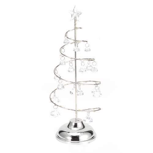 Goshyda Kristall Weihnachtsbaum Lampe, 13 Zoll 27 LED Schreibtisch Nachttisch Kristall Nachtlicht Desktop Dekoration LED Licht Batteriebetrieben, für Home Party Hochzeit von Goshyda