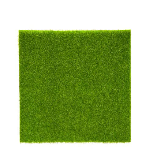 Goshyda Kunstrasen, synthetische Kunstrasenmatte aus Vliesstoff, Rasen-Rasen-Garten-Mikrolandschaft, für Mini-Garten-Requisiten(15 * 15cm) von Goshyda