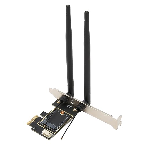 Goshyda M.2-zu-PCIe-Erweiterungskarte mit Dual-Antenne, Stabile Verbindung, Flexibler Adapter für Computer-Desktop von Goshyda