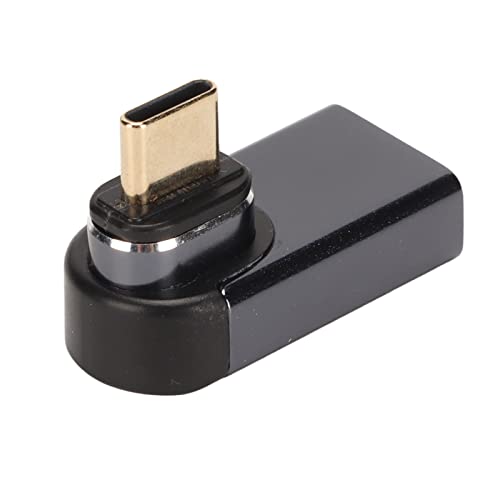 Goshyda Magnetischer USB-C-Adapter, Magnetischer 90-Grad-Typ-C-auf-USB-Adapter, 24-poliger Winkel, 1920 X 1080, 60 Hz, 10 Gbit/s, Typ-C-Stecker auf USB-Buchse für PC, Telefon, Laptop, von Goshyda