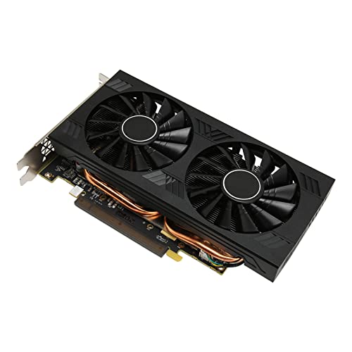 Goshyda RX580 8 GB Gaming-Grafikkarte, 4096 X 2160 GDDR5 (256 Bit) GPU-Grafikkarte, 1286 MHz, PCI Express 3.0 X16, HDMI DP, mit Kühlung, Zwei Lüfter, Schnelle Kühlung von Goshyda