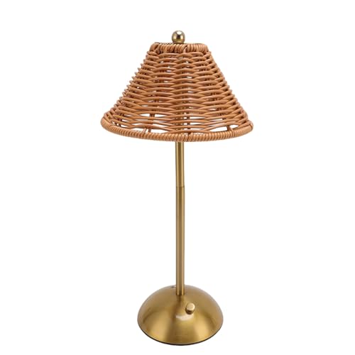 Goshyda Schnurloses Boho Rattan Tischlampe mit Wiederaufladbarem Akku, 3 Farbtemperaturanpassung, Weiden Nachtlicht für Schlafzimmer, Studium, Wohnzimmer Goshyda Schnurloses Boho Rattan Tischlampe mit Wiederaufladbarem Akku, 3 Farbtemperaturanpassung, Weiden Nachtlicht für Schlafzimmer, Studium, Wohnzimmer von Goshyda