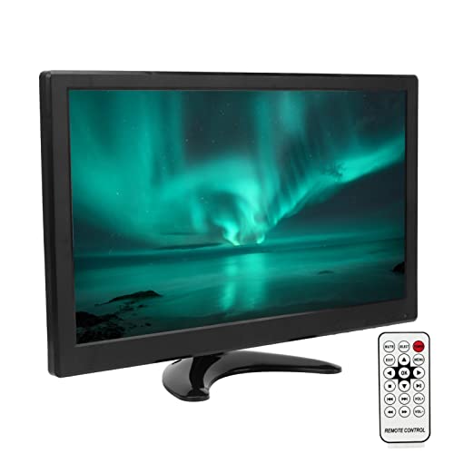 Goshyda Tragbarer, 13,3-Zoll-HD-1366x768-TFT-LED-Display, mit Zwei Lautsprechern und Fernbedienung, VGA-AV-DC-BNC-USB-HD-Multimedia-Schnittstelle von Goshyda