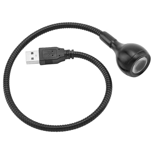 Goshyda USB-LED-Tischleuchte, Flexibler Hals tragbare USB-LED-Licht-Laptop-Computer-USB-Lampe für Zuhause, Schlafzimmer, Hotel(Schwarz, Warmweiß) von Goshyda