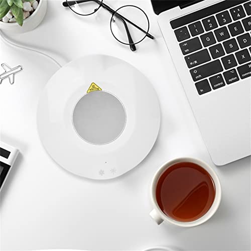 Goshyda USB Power Office Home Dual-Purpose Coaster Cup Isolierte Pad-Matte, Tragbar, Leicht, Unterstützt Direkte Stromversorgung, aus ABS (Weiß) von Goshyda