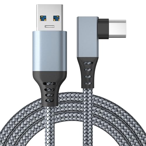 Goshyda VR-Linkkabel Hochgeschwindigkeitsdatenübertragung für VR Virtual Reality Headset 5Gbit / S Silber & Grey USB zu Typ-C 300 Cm (300 cm) von Goshyda