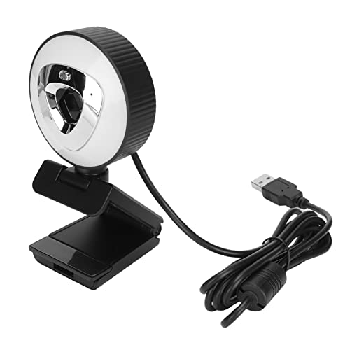 Goshyda Webcam mit Aufhelllicht, HD 1080P/30FPS USB-Computer-Webkamera mit Integriertem Mikrofon, 3-stufigem Helligkeitsring-Aufhelllicht, Flexiblem Stativ und 1,5 M Langem Kabel Goshyda Webcam mit Aufhelllicht, HD 1080P/30FPS USB-Computer-Webkamera mit Integriertem Mikrofon, 3-stufigem Helligkeitsring-Aufhelllicht, Flexiblem Stativ und 1,5 M Langem Kabel von Goshyda
