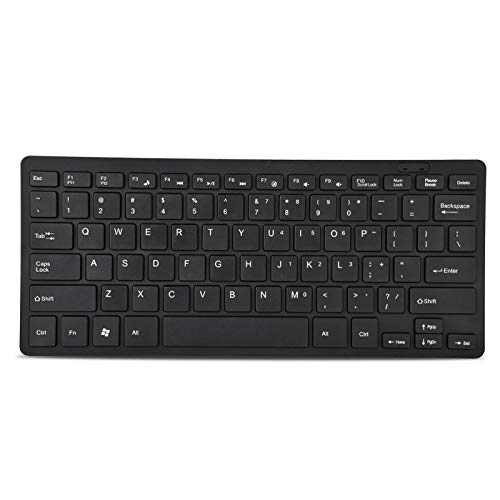 Kabelgebundene Tastatur, super haltbare Lasergravurkappe 78 Tasten Ultradünne -USB-Kabel-Tastatur, für Heim, Büro, Spiele, Desktop-Computer Laptop-PC(schwarz) von Goshyda