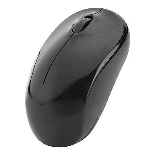 Goshyda Kabellose Maus, 2,4 G 1200 DPI 3 Tasten, Smart Wiederaufladbar, Exquisiter Modestil, Optische Ergonomische Desktop-Mäuse, Für Computerspiele Office Universal(Schwarz) von Goshyda