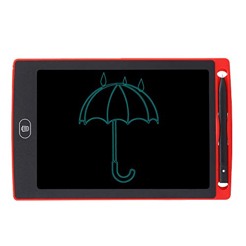 LCD-Schreibtafel, 8,5-Zoll-Schreibblock, Kinder Smart Graffiti-Zeichenbrett Monochrome Handschrift, für Farbe, Design, Kunstschöpfungsskizze, Bestes Geschenk für Kinder(rot) von Goshyda