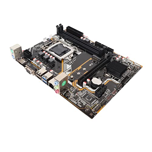 LGA 1150 Motherboard, H81 ATX Dual Channel DDR3 HDMI VGA Gaming Motherboards für Desktop-PC, USB3.0 SATA3.0, M.2 32 GB/s, PCI e, Unterstützung 1150 I3, I5, I7 Gen von Goshyda