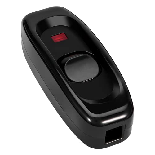 Licht wasserdichter Schalter, 5 Stück Gerät Inline-Schalter, für Tischleuchte Schreibtischlampe Nachttischlampe Ein/Aus-Taste Ersatz mit LED-Anzeige( von Goshyda