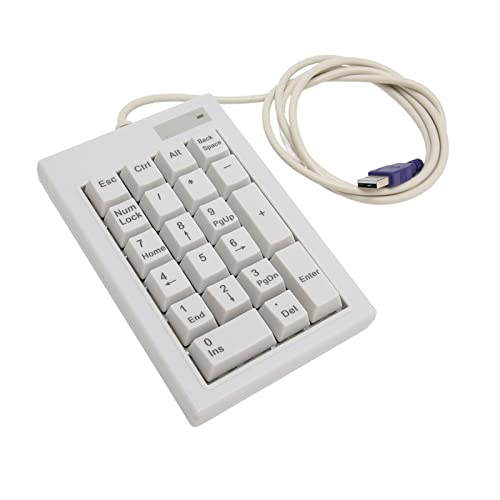 Goshyda Numerische Tastatur, 21 Tasten Silent Wired Number Keypad Linear Action Switch Mechanischer USB-Nummernblock, für Office Accounting Securities Bank von Goshyda