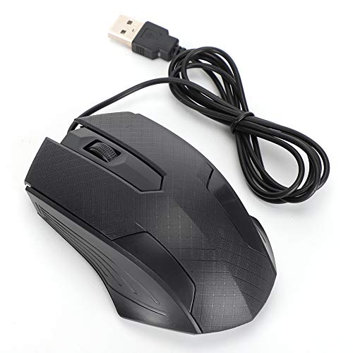 Q57 Wired Mouse, 2400 DPI Human Engineering Design Professionelles Büro-Laptop-Computer-Tool für alle Systeme(schwarz) von Goshyda