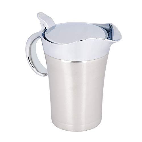 Sauciere, Saucentopf aus Edelstahl in Lebensmittelqualität mit Deckel, doppelwandiger, isolierter Saucenwärmer, 450/750ml Spülmaschinenfest(Große 750ml) von Goshyda