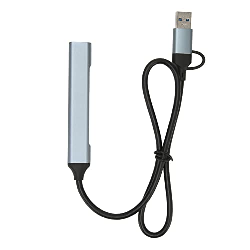 Goshyda USB-C-Hub, 4 Anschlüsse, USB 3.0, USB 2.0-Dockingstation mit 19,7-Zoll-Kabel, USB-C-Splitter-Datenanschluss aus Aluminiumlegierung, für Desktop-Laptop von Goshyda