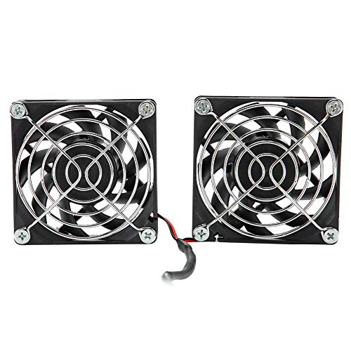 USB-Lüfter, Dual 70 Mm 5 V Leise USB-Lüfter Router Wärmeableitungskühler für RT-AC68U AC86U EX6200, für Tengda AC15 von Goshyda