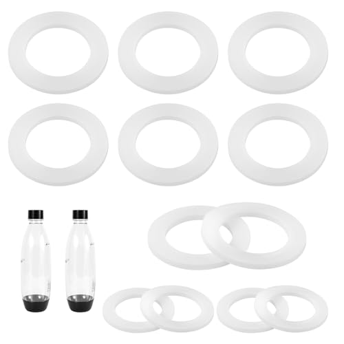 12stk O-Ring Ersatz für SodaStream, Weiße Flaschendichtung aus Silikon Kompatibel Mit O-Ring-Ersatz für Sodastream-Flasche für Plastikflasche und PET-Flasche 12stk O-Ring Ersatz für SodaStream, Weiße Flaschendichtung aus Silikon Kompatibel Mit O-Ring-Ersatz für Sodastream-Flasche für Plastikflasche und PET-Flasche von Gosknor