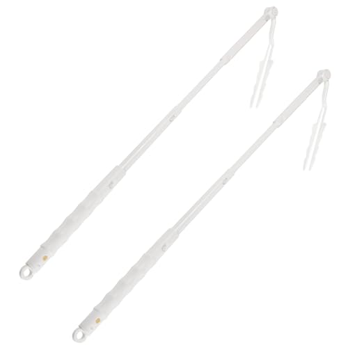 2 Stück Ersatzgriff für Staubwedel-Nachfüller, 90cm Nur Verlängerter Griff Ausziehbare Teleskopstange Einstellbare Länge Griff für Staubwedel-Nachfüller für Zuhause Reinigung, Weiß von Gosknor