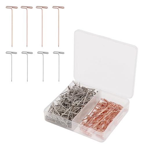 200 Stück T Nadeln, 27mm 38mm T-Stifte aus Edelstahl gerade Perückenstifte zum Blockieren von Strick- Häkel- und Nähprojekten Schmuck Modellieren und Basteln 200 Stück T Nadeln, 27mm 38mm T-Stifte aus Edelstahl gerade Perückenstifte zum Blockieren von Strick- Häkel- und Nähprojekten Schmuck Modellieren und Basteln von Gosknor