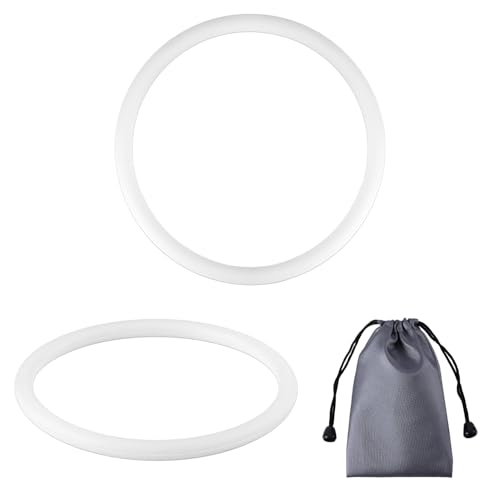 2stk Kniebandage zur Patellasehnenunterstützung, Silikon Knieorthese Elastisch Kniebandage für Basketball Knieschmerzlinderung Laufen Wandern Springen Fußball Sport Damen Herren (Weiß) von Gosknor