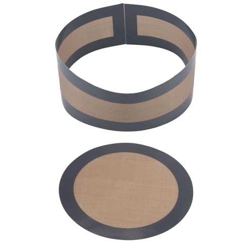 2stk Silikon Backmatten für Springform 22,8 cm, Verhindert das Anhaften von Kuchen am Boden und an Seiten Wiederverwendbare Antihaftbeschichtete Backunterlage für Käsekuchenformen (Grau) von Gosknor