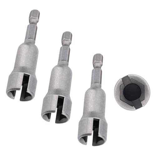 3stk Flügelmuttern Bohrer, Stahl-Hurrikan-Rollladenbohrer Flügelmutterndreher-Bit 6,4 mm Sechskantschaft für Plattenmuttern C-Hakenschrauben Ösenschrauben Q-Aufhänger 3stk Flügelmuttern Bohrer, Stahl-Hurrikan-Rollladenbohrer Flügelmutterndreher-Bit 6,4 mm Sechskantschaft für Plattenmuttern C-Hakenschrauben Ösenschrauben Q-Aufhänger von Gosknor