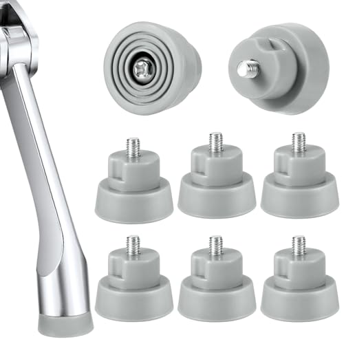 8st Ersatz Gummikappen für Türstopper, Door Stopper Replacement Rubber Tips mit Schrauben Gerippter Türstopper Gummifuß Türstopperkappen für Kick-Down/Drop-Down Türstopper Türhalter von Gosknor