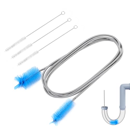 Flexible Abflussbürste & 3 Strohhalm-Reinigungsbürsten, 2m Lange Doppelseitige Rohrreinigungsbürste & 20cm Strohhalm-Reinigungsbürste für Zuhause Küche Entstopfen Reinigen Flexible Abflussbürste & 3 Strohhalm-Reinigungsbürsten, 2m Lange Doppelseitige Rohrreinigungsbürste & 20cm Strohhalm-Reinigungsbürste für Zuhause Küche Entstopfen Reinigen von Gosknor