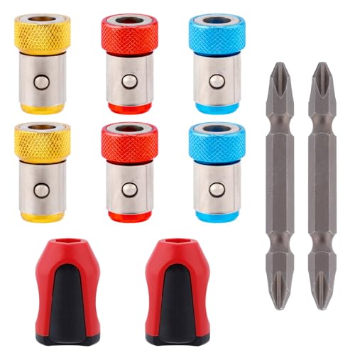Gosknor 10stk Teiliges Magnetisches Schraubendreherhalter-Set, 2 PH2-Schraubendreherbits & 6 Kopfringe 2 Magnete Abnehmbarer Magnetring für 6,35-mm-Sechskant- und Power-Bits Gosknor 10stk Teiliges Magnetisches Schraubendreherhalter-Set, 2 PH2-Schraubendreherbits & 6 Kopfringe 2 Magnete Abnehmbarer Magnetring für 6,35-mm-Sechskant- und Power-Bits von Gosknor